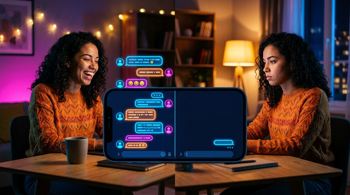 Conversation en ligne qui s’essouffle